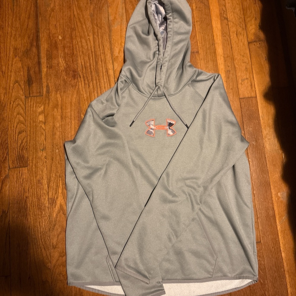 Under Armour Light Gray Hoodie with Logo